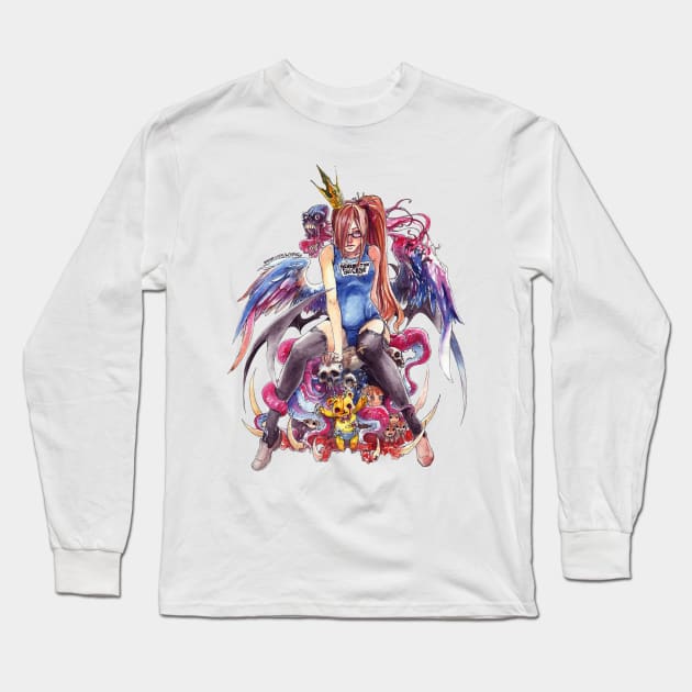 Queen Long Sleeve T-Shirt by ArchiriUsagi